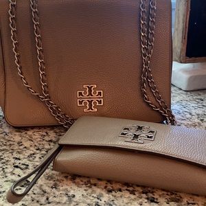 Tory Burch leather bag and wallet